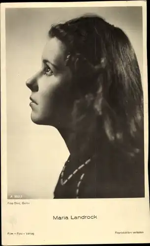 Ak Schauspielerin Maria Landrock, Profilansicht, Portrait