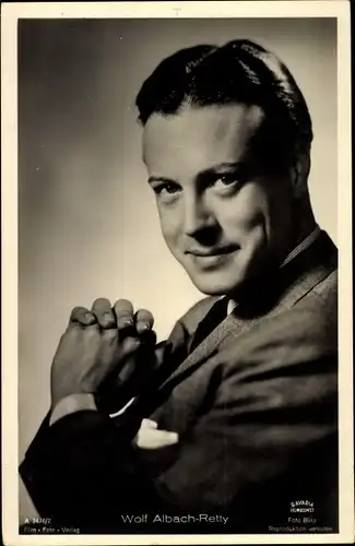Ak Schauspieler Wolf Albach Retty, Portrait