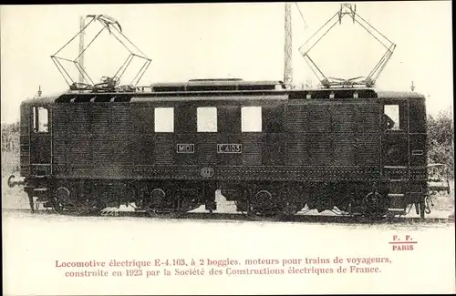 Ak Französische Eisenbahn, Locomotive electrique, No. E 4103, Midi