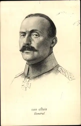 Ak General von Stein, Portrait, Uniform, Orden