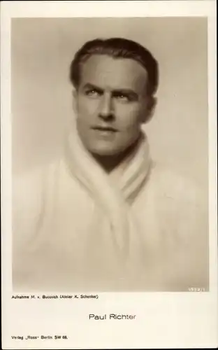 Ak Schauspieler Paul Richter, Portrait