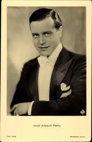 Ak Schauspieler Wolf Albach Retty, Portrait im Anzug