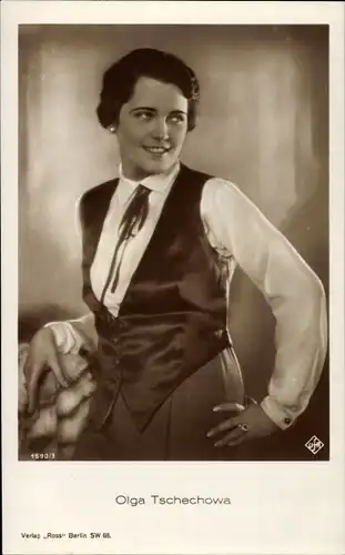 Ak Schauspielerin Olga Tschechowa, Portrait, Ross Verlag 1590/3