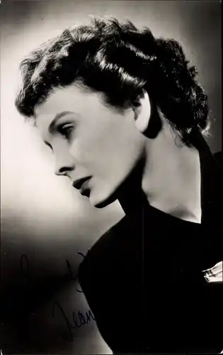 Foto Schauspielerin Jean Simmons, Portrait, Autogramm