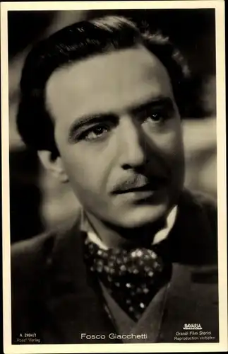 Ak Schauspieler Fosco Giacchetti, Portrait