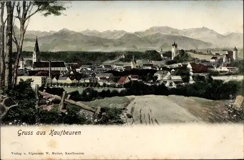 Künstler Ak Kaufbeuren an der Wertach in Schwaben, Gesamtansicht