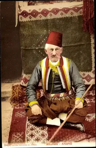 Ak Albanese, Arbanas, Mann in Tracht