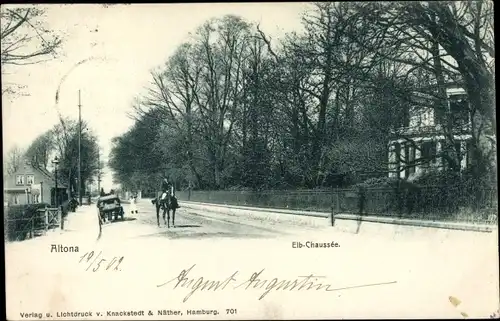 Ak Hamburg Altona, Elb Chaussee