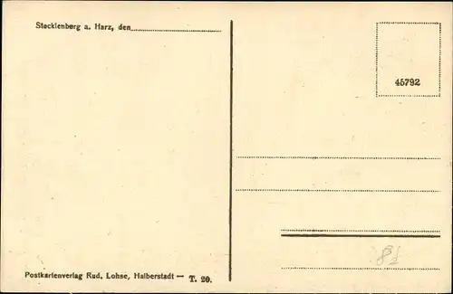 Ak Stecklenberg Thale im Harz, Teilansicht