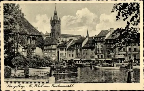 Ak Kaliningrad Königsberg Ostpreußen, Blick vom Lindenmarkt