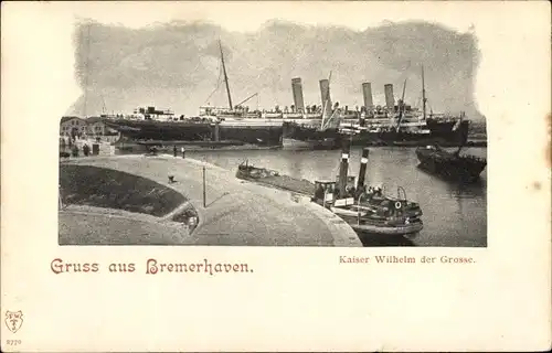 Ak Bremerhaven, Dampfer Kaiser Wilhelm der Große, NDL