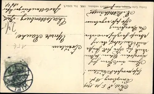 Ak Deutsches Kriegsschiff SMS Hohenzollern, Reichskriegsflagge, NPG