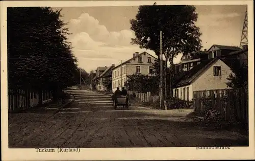 Ak Tukums Tuckum Lettland, Bahnhofstraße, Wohngebäude