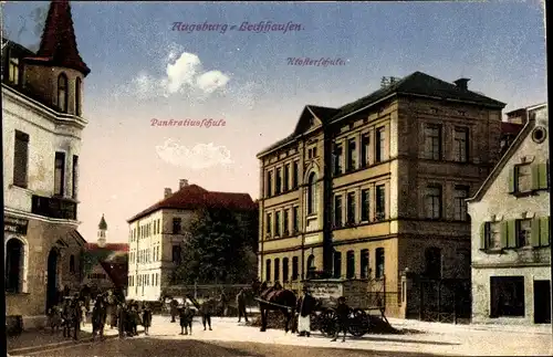 Ak Lechhausen Augsburg in Schwaben, Pankratiusschule, Klosterschule