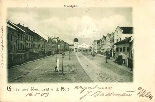 Ak Neumarkt Sankt Veit an der Rott Oberbayern, Marktplatz