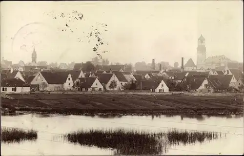Foto Ak Kaufbeuren an der Wertach in Schwaben, Totalansicht der Ortschaft