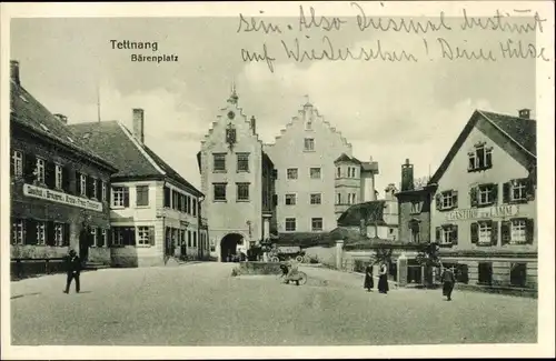 Ak Tettnang in Württemberg, Bärenplatz, Gasthof zum Lamm