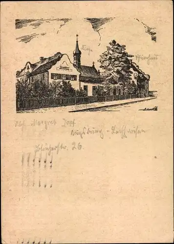Ak Lechhausen Augsburg in Schwaben, Evangelisches Gemeindehaus St. Markus, Kinderhort