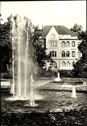 Ak Freiberg in Sachsen, Scheringer-Park, Fontäne