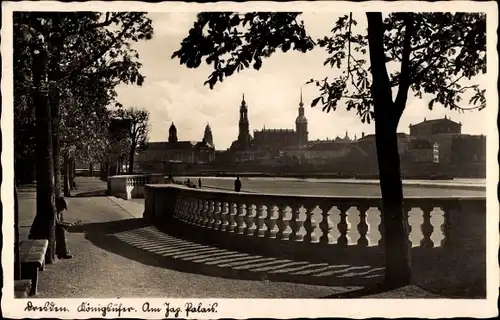 Ak Dresden Neustadt, Königufer, am Japanischen Palais