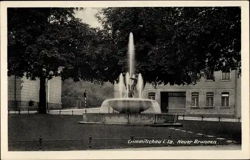 Ak Crimmitschau in Sachsen, Neuer Brunnen