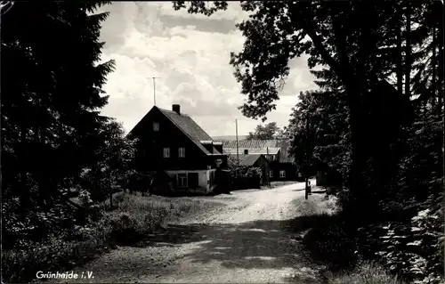 Ak Grünheide Auerbach im Vogtland Sachsen, Waldschenke Hess, Pionierlager