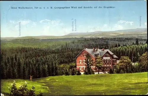Ak Georgengrün Auerbach im Vogtland, Hotel Waldschuster, Erzgebirge
