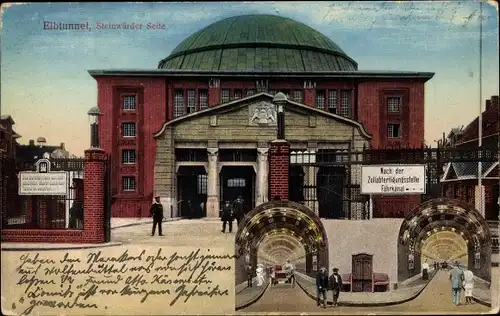 Ak Hamburg Mitte Steinwerder Steinwärder, Elbtunnel