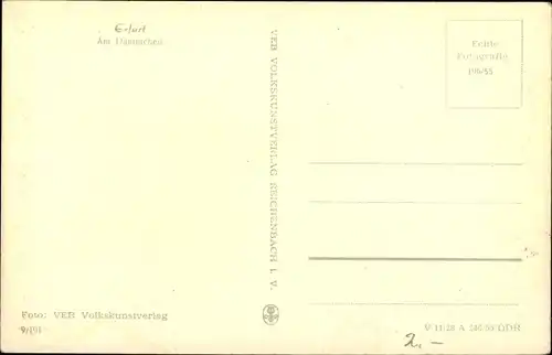 Ak Erfurt in Thüringen, Partie am Dämmchen