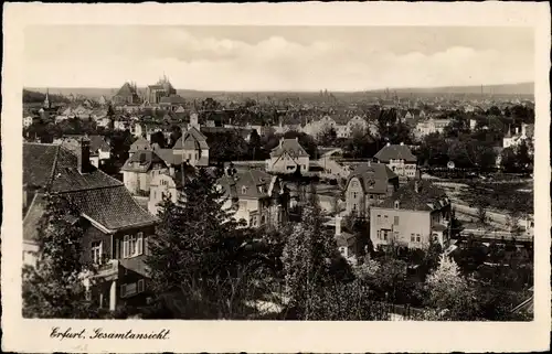 Ak Erfurt in Thüringen, Totalansicht der Stadt, Dom