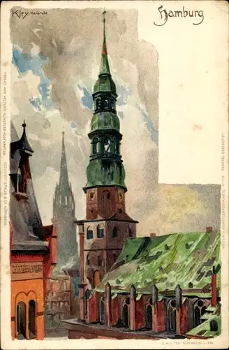 Künstler Litho Kley, Heinrich, Hamburg, St. Katharinenkirche