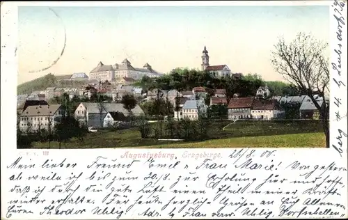 Ak Augustusburg im Erzgebirge, Panorama