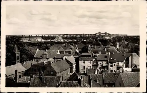 Ak Rendsburg in Schleswig Holstein, Teilansicht, Hochbrücke