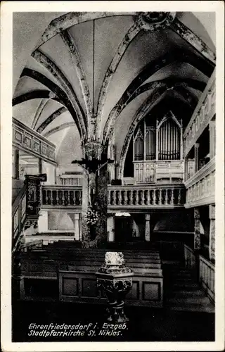 Ak Ehrenfriedersdorf im Erzgebirge, Stadtpfarrkirche St. Niklas