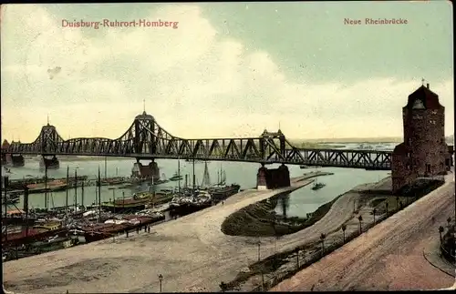 Ak Ruhrort Homberg Duisburg im Ruhrgebiet, Neue Rheinbrücke