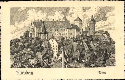 Künstler Ak Nürnberg in Mittelfranken, Burg