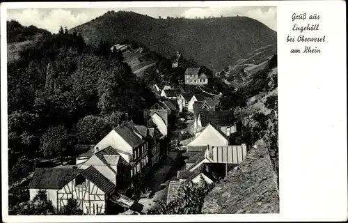 Ak Engehöll Oberwesel am Rhein, Panorama, Gasthaus und Pension Heinrich Weisbarth