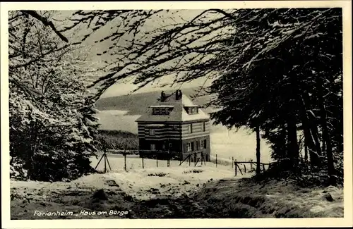 Ak Welliehausen Hameln in Niedersachsen, Ferienheim Haus am Berge, Winter