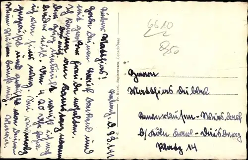Ak Lebach im Saarland, Panorama vom Ort