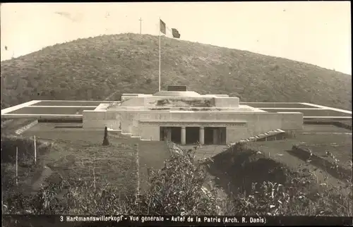 Ak Elsass Haut Rhin, Hartmannswillerkopf, Hartmannsweilerkopf, Autel de la Patrie