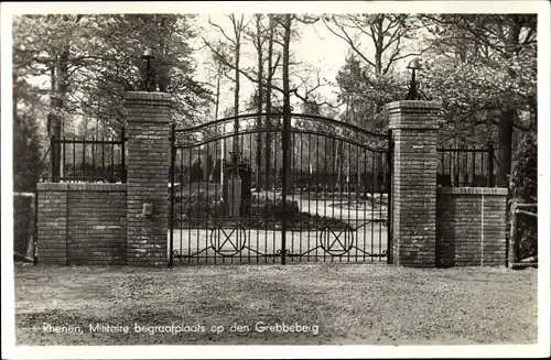Ak Rhenen Utrecht, Grebbeberg, Militaire begraafplaats