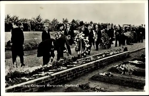 Ak Margraten Limburg Niederlande, U.S. Military Cemetery