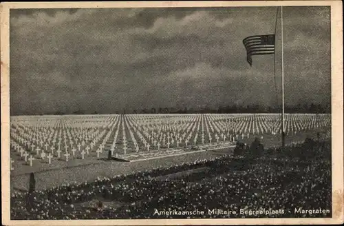 Ak Margraten Limburg Niederlande, Amerikaansche Militaire Begraafplaats
