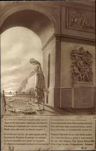Ak Paris VIII, Triumphbogen, Arc de Triomphe