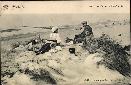 Ak Wenduine Wenduyne De Haan Westflandern, Dans les Dunes, Far Niente