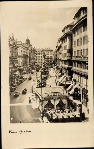 Ak Wien 1 Innere Stadt, Graben, Konzert Grabenkaffee