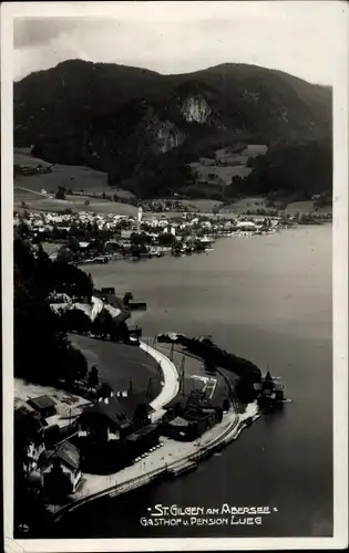 Ak Sankt Gilgen in Salzburg, Gasthof Pension Lueg, Abersee
