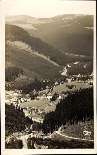 Ak Spindleruv Mlýn Spindlermühle Riesengebirge Region Königgrätz, Talblick