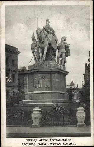 Ak Pozsony Pressburg Bratislava Slowakei, Maria Terezia-szobor