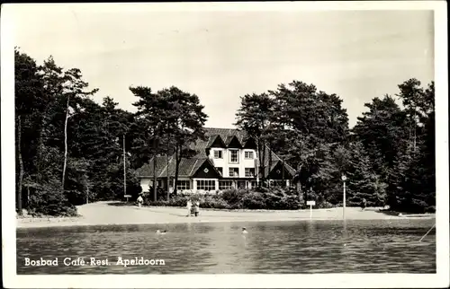 Ak Apeldoorn Gelderland, Bosbad Café Restaurant